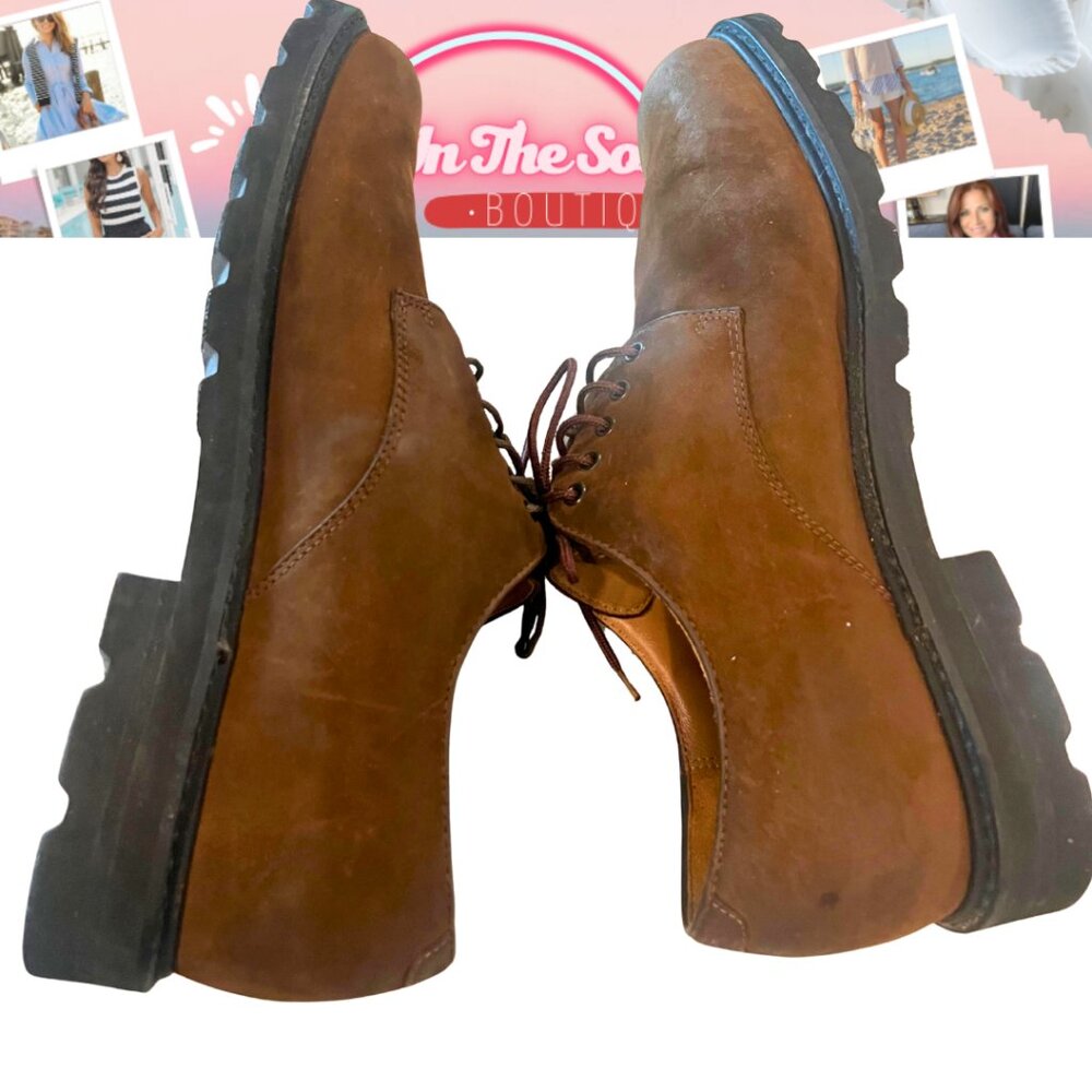 Rockport Northfield Mens 10M Brown Suede Waterproof Oxfords Hydro-Shield
